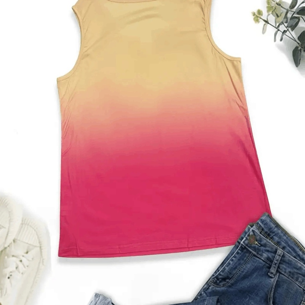 Sunset Gradient Sleeveless Blouse